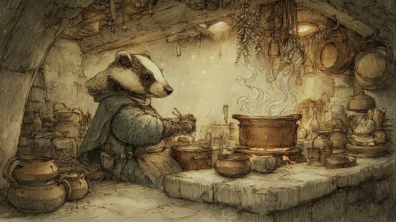 [Celtic Music] The Badger’s Cozy Kitchen – Gentle Fantasy Ambience & Relaxing Medieval Celtic Music