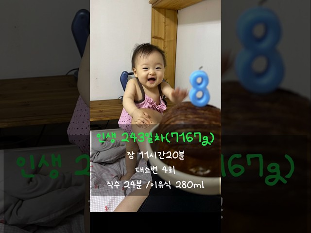인생 243일차 소호의 하루! 8개월 아기로 레벨업! 했소호 ㅎㅎ #8개월아기 #소호 #육아브이로그