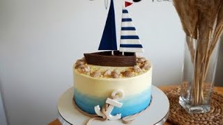 Корабль⛵ из мастики для торта.МК.Оформление торта.Ship Cake