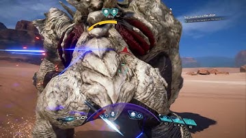 Mass Effect™: Andromeda meleeing fiend + Vetra debuff