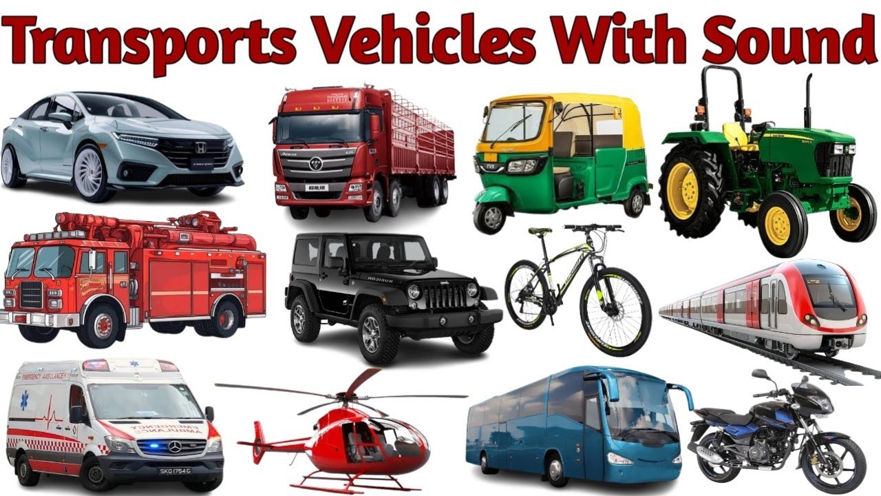 Vehicles Name ️| Transport Names in Hindi and English Vocubalary ...