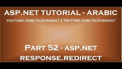 ASP NET Response Redirect in arabic
