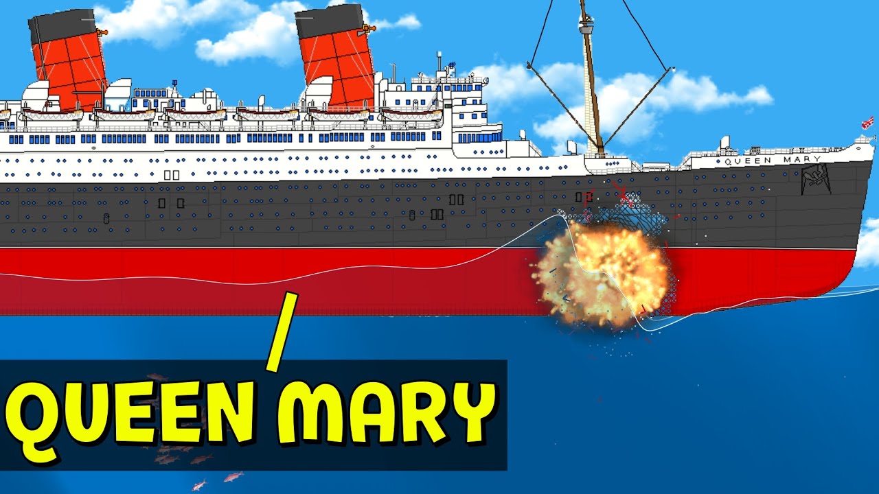 Queen Mary VS Bombs | Floating Sandbox