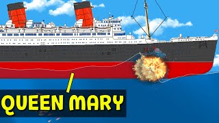 Queen Mary VS Bombs | Floating Sandbox