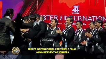 MISTER INTERNATIONAL 2022 WORLD FINAL ANNOUNCEMENT OF WINNERS