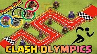 Town Hall Clash Olympics | Troops Race | Who's the Fastest ? - Clash Of Clans