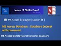 MS Access 2019 Sinhala Tutorial - Lesson 26 - MS Access Database: Encrypt Database with Password.
