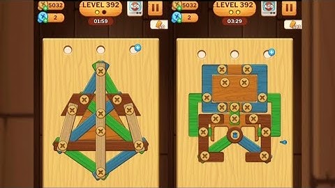 Screw Puzzle: Wood Nut & Bolt - Level 392