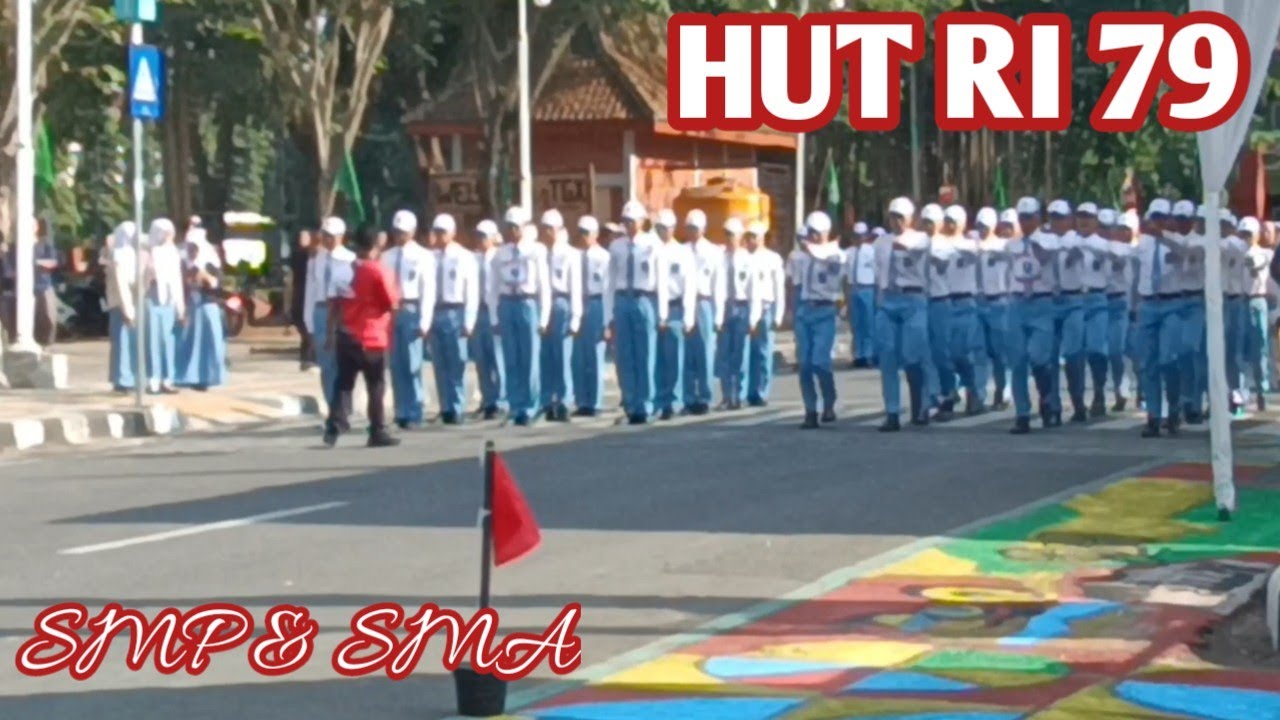 Lomba gerak jalan putra tk SMP & SMA  se kec Trenggalek