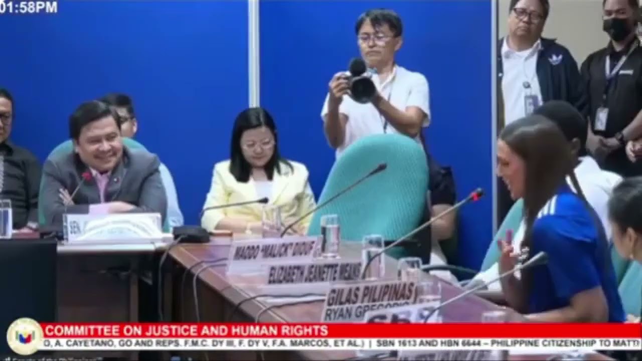 Sen. Jinggoy Estrada asks Gilas Women prospect Elizabeth Means if she has... | GMA Integrated News