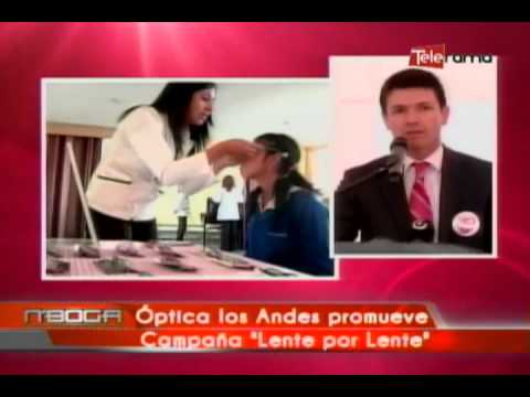 Óptica los Andes promueve campaña lente por lente