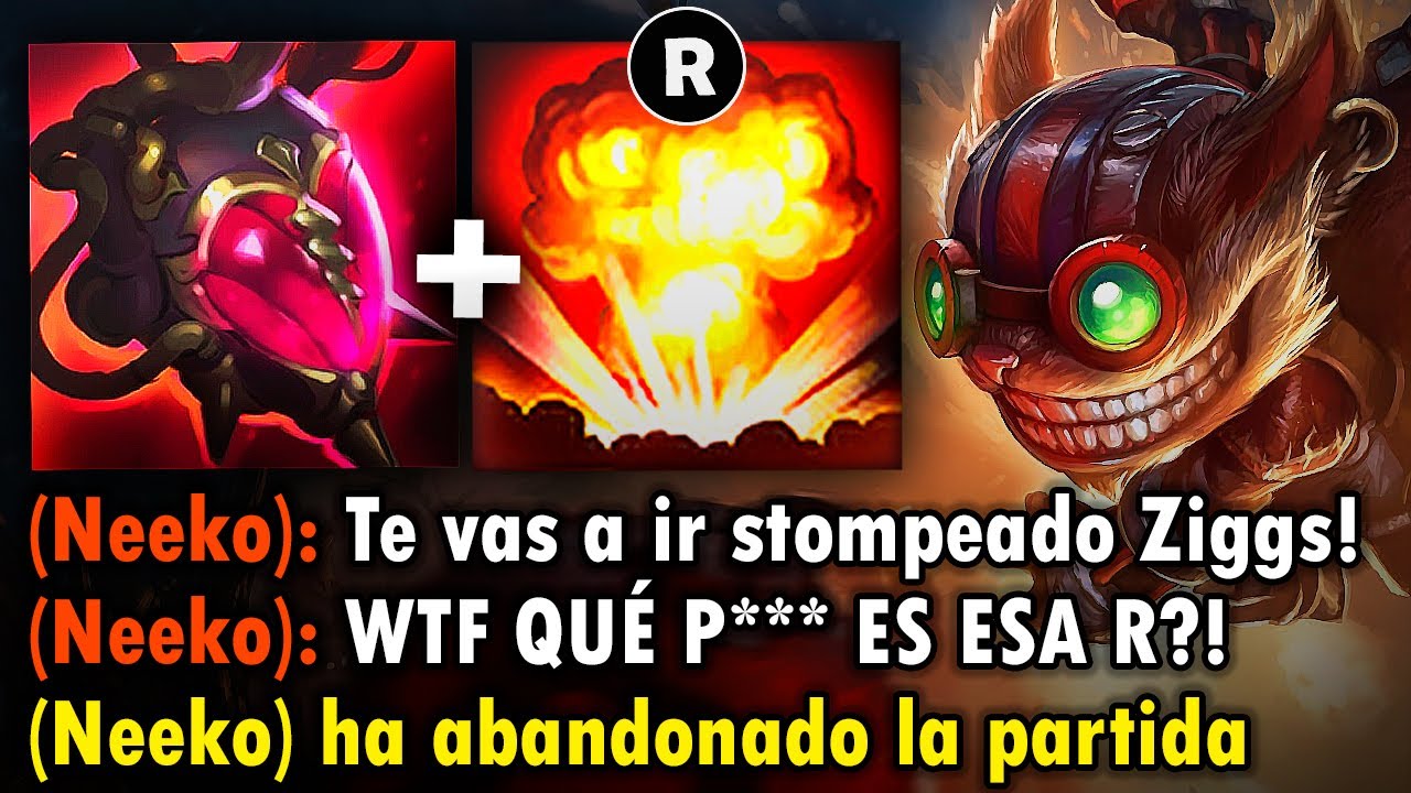 Ziggs pero cada R borra el 90% de vida del rival con esta build nuclear