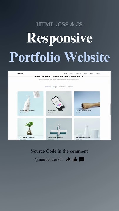 Responsive Portfolio Website Design: HTML, CSS & JS #html # ...