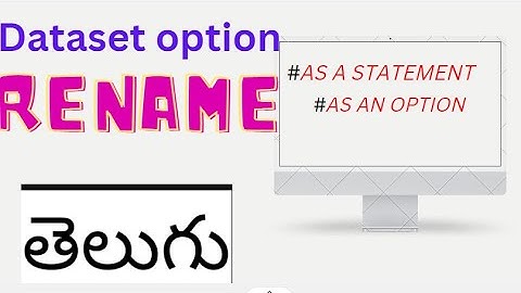 rename in sas in telugu||dataset options in sas||dataset option rename in sas||basic sas ||sas