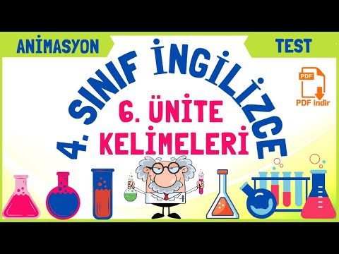 4. Sınıf İngilizce 6. Ünite Kelimeleri | Fun with Science