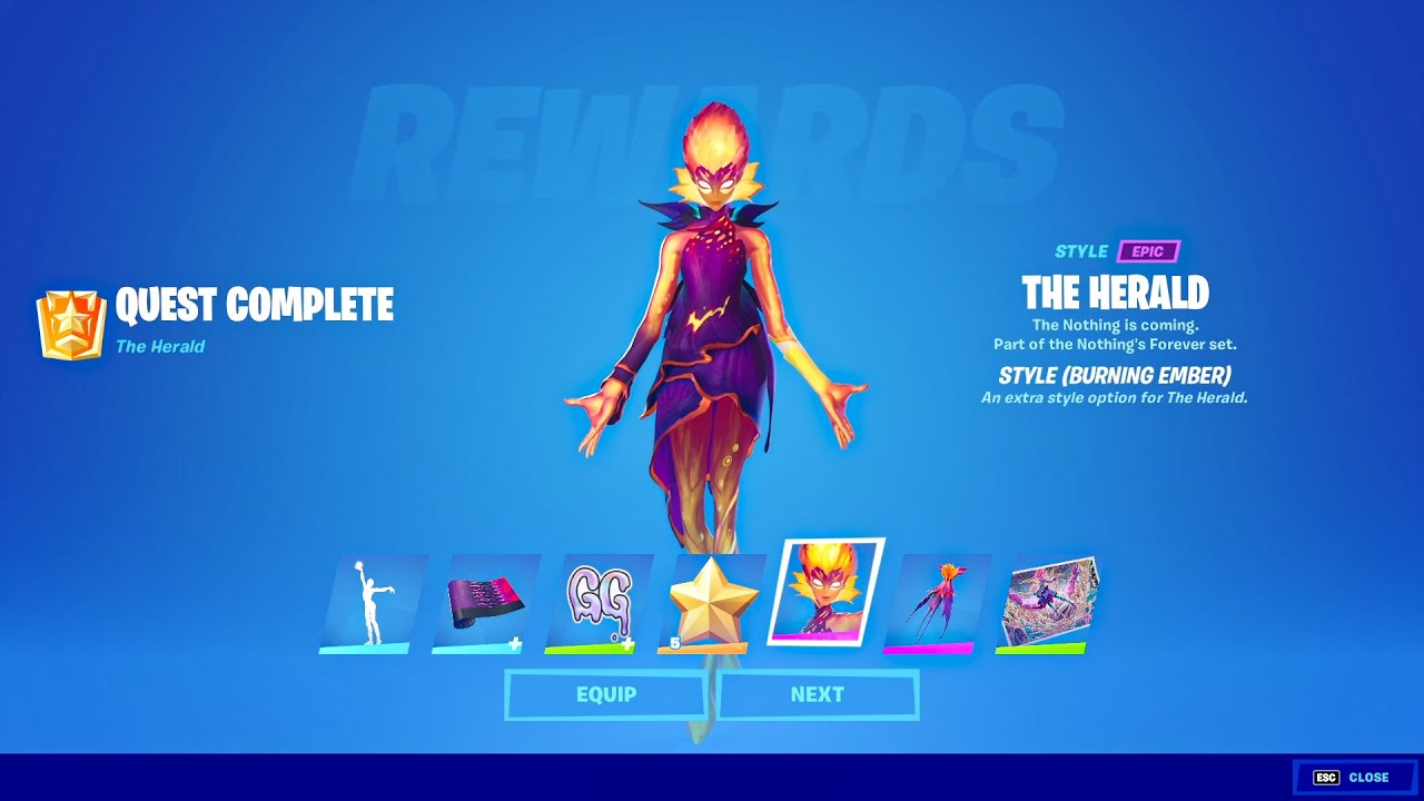 How to unlock All The Herald Rewards & Edit Style in Fortnite (The Herald Quests)