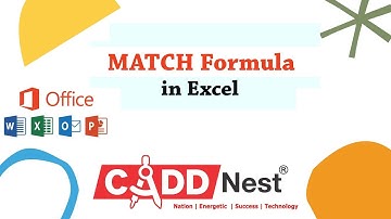 CADD NEST || MATCH Formula in Excel || RT NAGAR || KANTHARAJ N