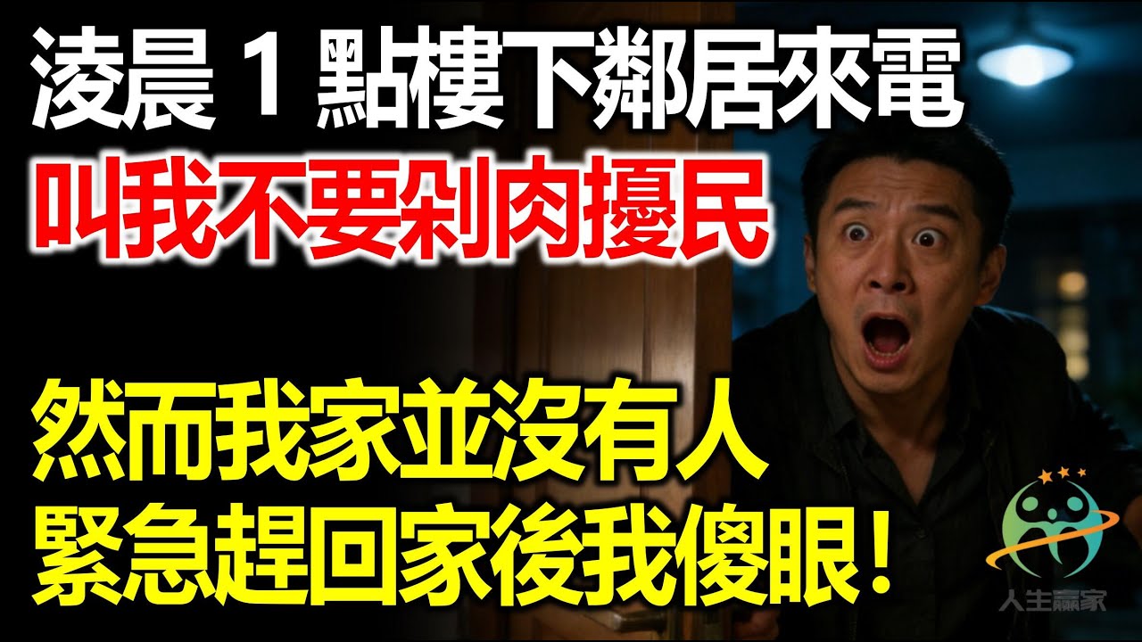 淩晨1點樓下鄰居打電話，叫我不要剁肉擾民，然而我家並沒有人，緊急趕回家後我傻眼！