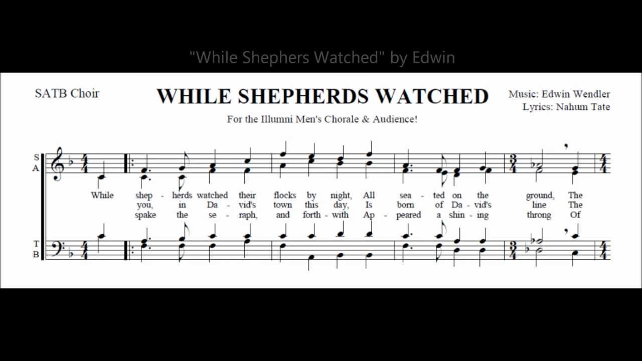 Alto - While Shepherds Watched - Edwin Wendler