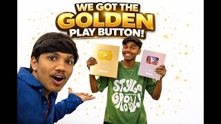 Our First Golden Play Button Unboxing😍#vlog
