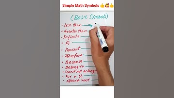 Some Basic Math symbols 🤓 | Simple Math Symbols | Math shorts #shorts #mathshorts #basic #symbol