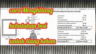 cara menghitung kebutuhan besi untuk tiang kolom
