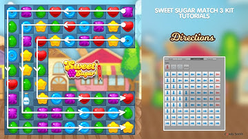 Sweet Sugar Match 3 Tool Kit. How to create levels with the directions.