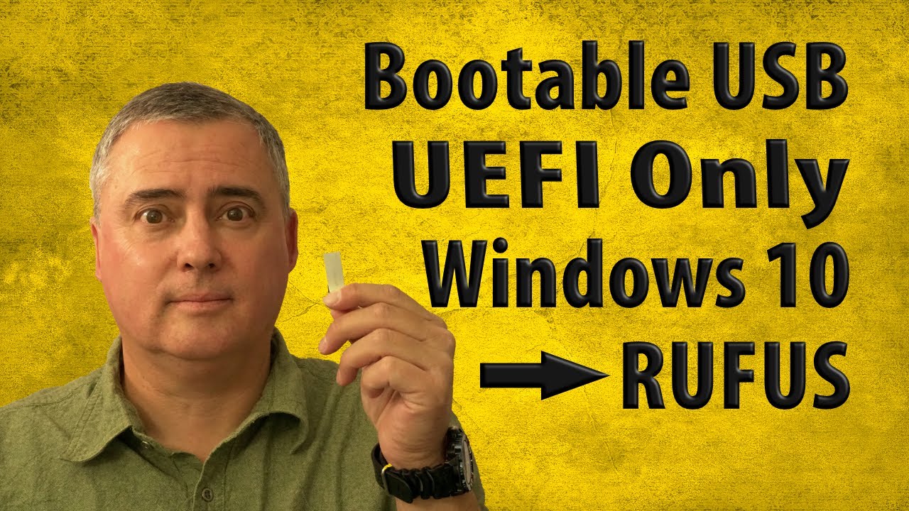 Make UEFI USB Windows 10 Rufus Method Only Boot - YouTube