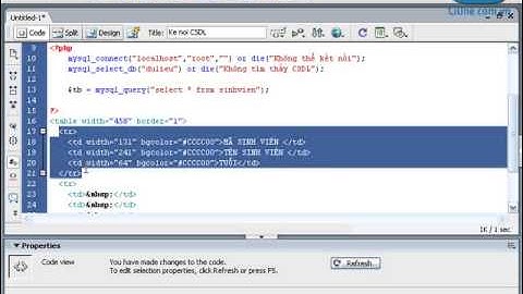 Thực hiện kết nối cơ sở dữ liệu và đưa dữ liệu ra website