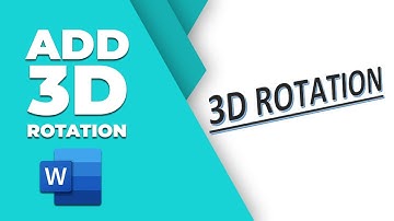 How to add 3D rotation to text in word