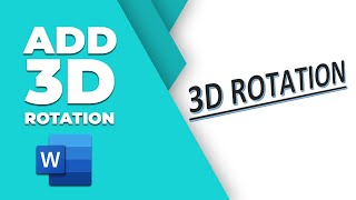 How to add 3D rotation to text in word