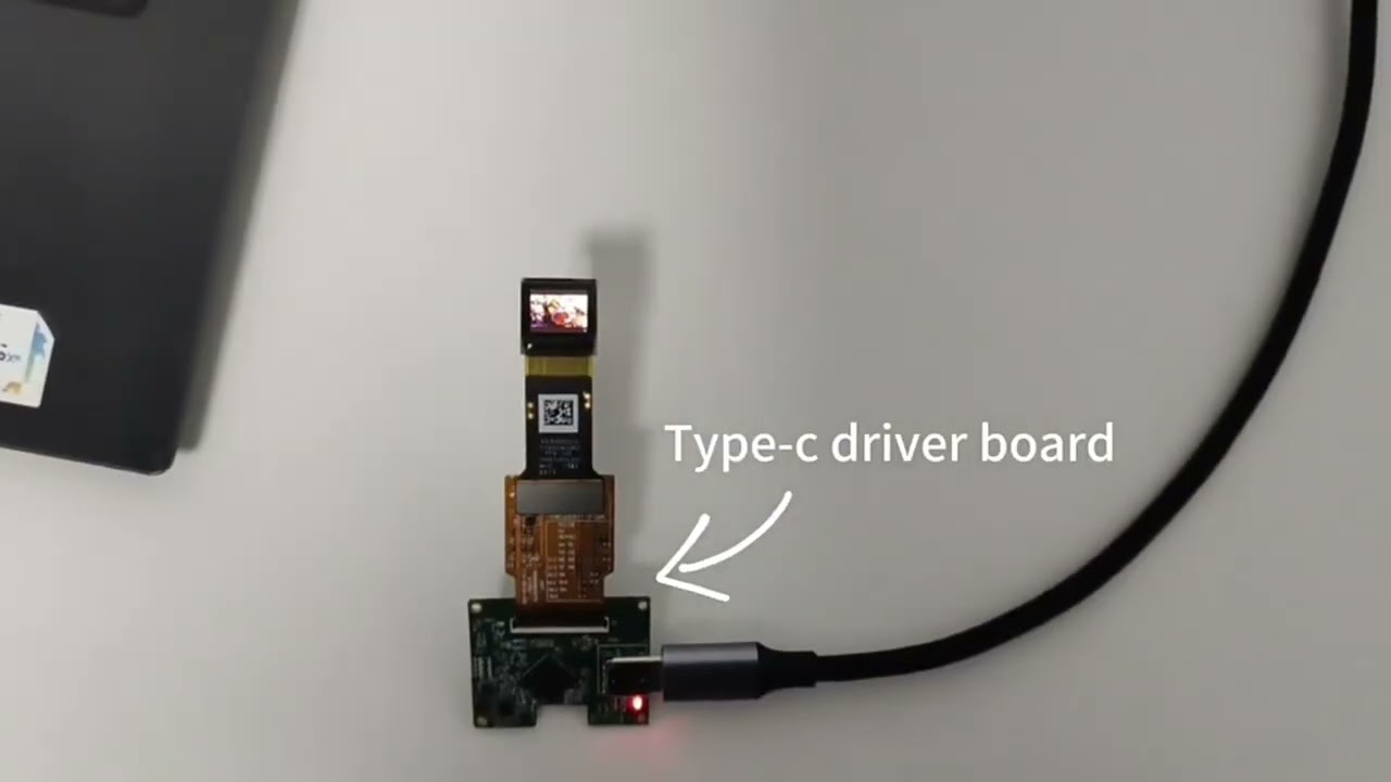 0.5inch Micro OLED Display 1600*1200 Microdisplay 1000nit TYPE C Driver Board For Military Devices