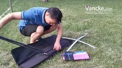 How to set up feather flags banner swooper flags teardrop flags pole kit with cross base？