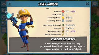 Boom Beach Max Level 12 Laser Rangers Are Very Useful Troops That Pack A Punch!