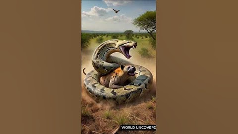 Giant Python Overpowers Hyena #shorts