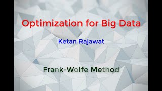 The Frank-Wolfe Method