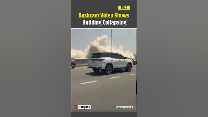 Myanmar Earthquake: Dashcam Captures Terrifying Moment As Building Crumbles in Bangkok Quake!