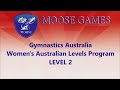 Moose games 2023  wag australia routines level 2