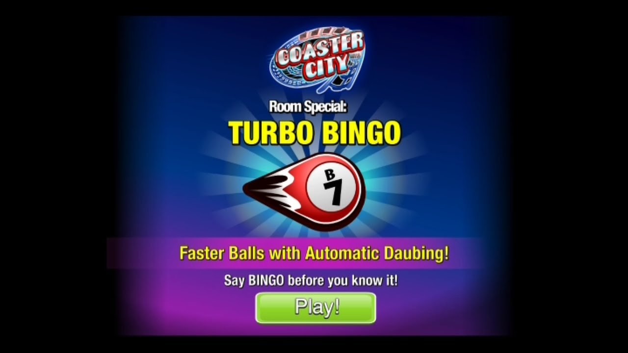 Turbo Bingo Faster Balls with Automatic Daubing at Coaster City Bingo