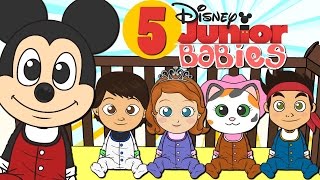 🌟 CINCO BEBÉS 🌟 Con Disney Junior | Canciones Infantiles | Dibujos Animados