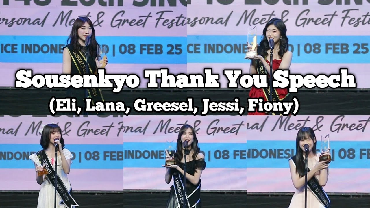 [Stage Activity] Sousenkyo Speech - Eli, Lana, Greesel, Jessi, Fiony | JKT48 26th Single MNG