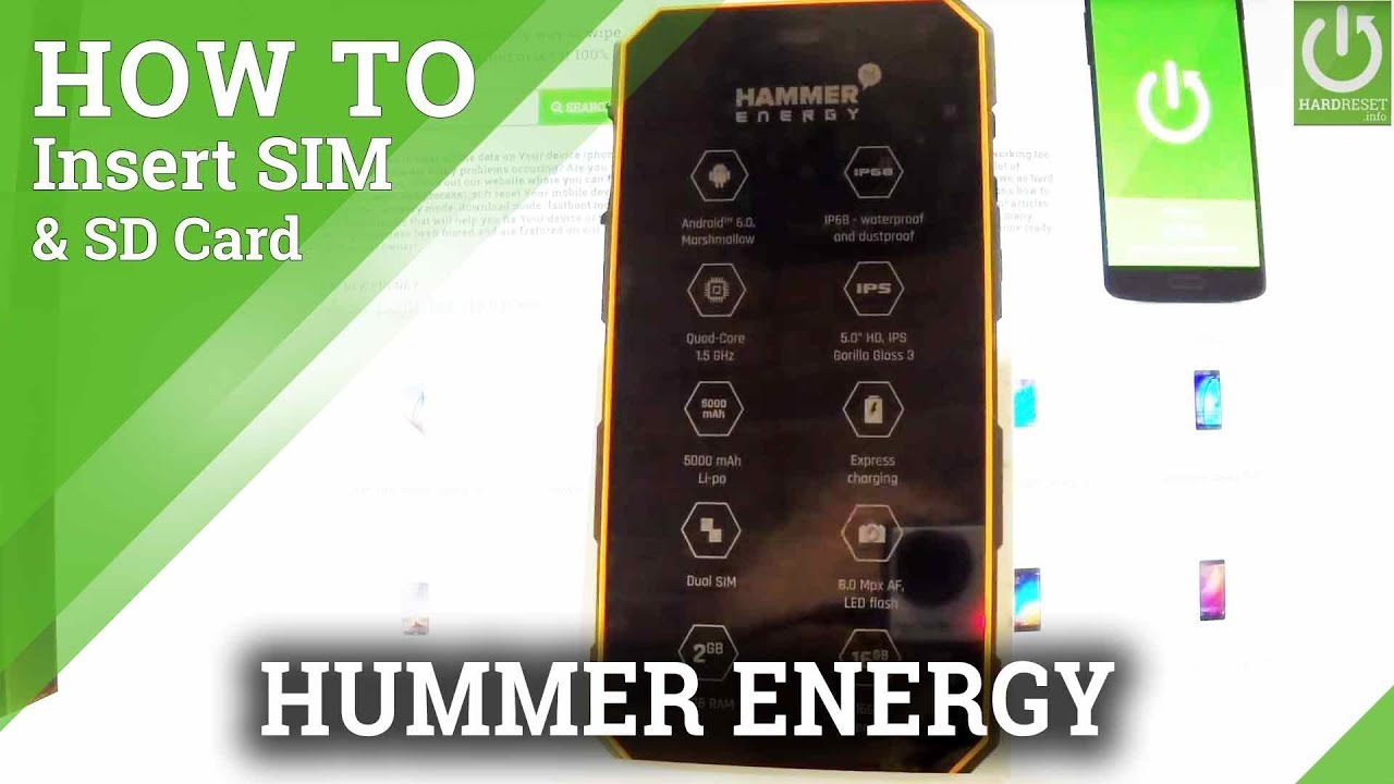 Hammer Sim Card How to Set Up SIM & SD in myPhone Hammer Energy - Install SIM & SD ...