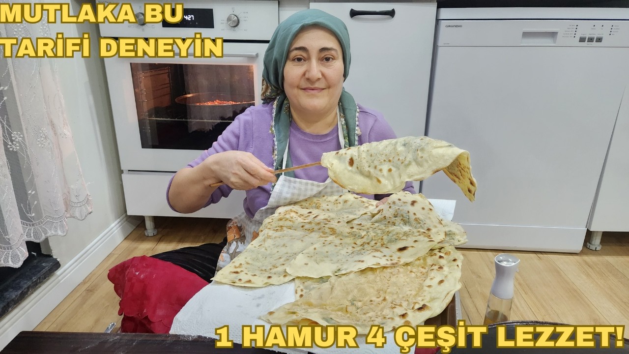 Mutlaka Bu Tarifi Deneyin  ✅ Bir Hamurdan 4 Çeşit Gözleme Tarifi 🏆🙏