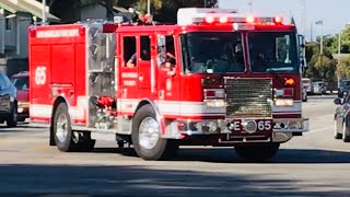 (Air Horn) LAFD Engine 65 Responding