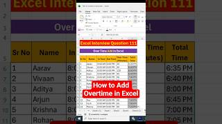How To Add Overtime In Excel 🤔 | Overtime kaise add kare Excel me #excel #shorts #trending #viral