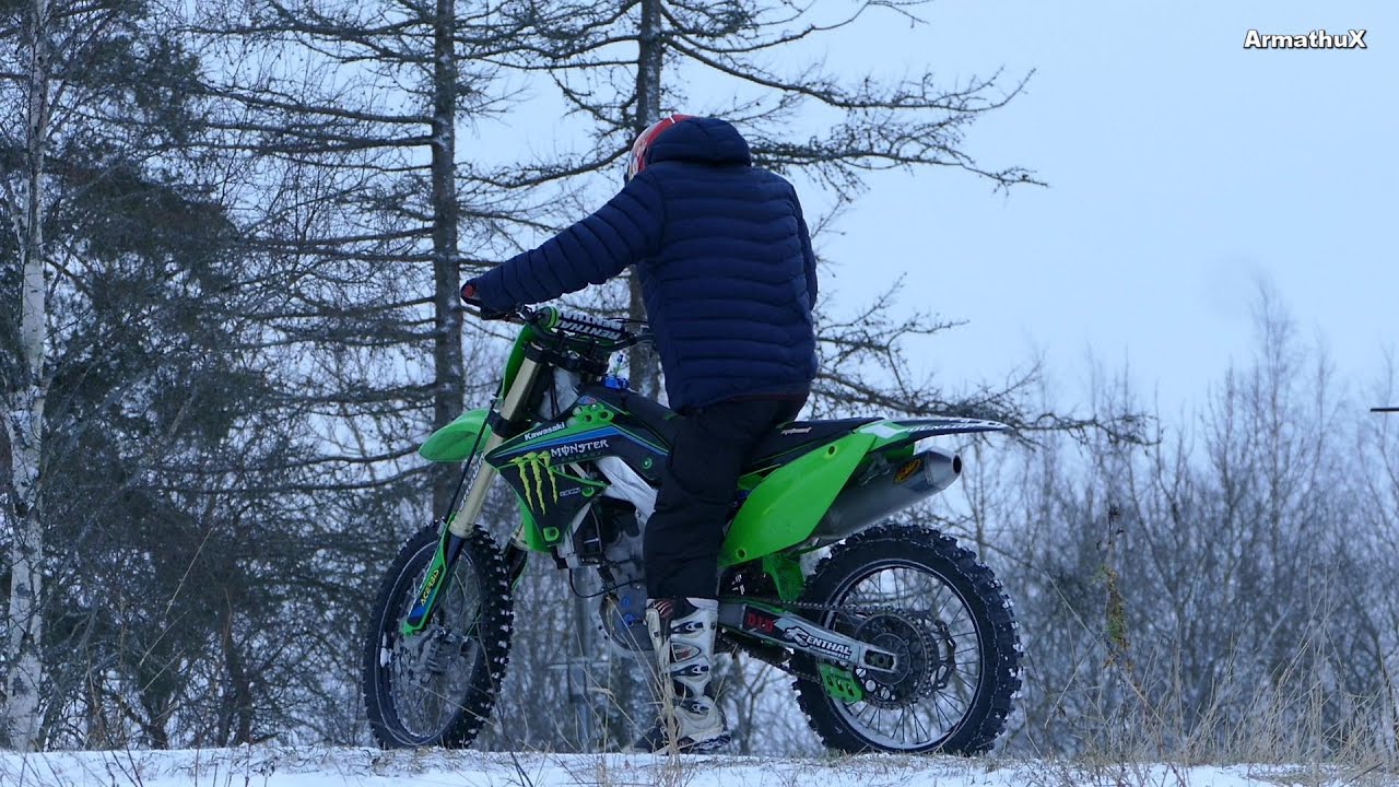 Kawasaki KX250F - First Winter Ride | New Mitas Backtire 0.6mm Special