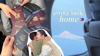 going back home  | first time traveling with the whole fam!