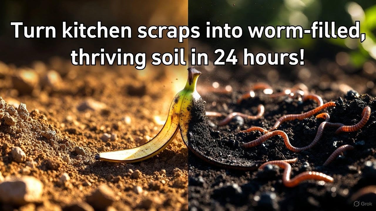 Чудодейственный биоуголь из банановой кожуры 🍌🌱 Восстановит вашу почву и вернет червей за 24 часа!