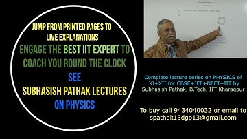 IIT-JEE Physics lectures by Subhasish Pathak advertisement