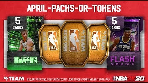 NBA 2k20 Myteam *Locker Code* (APRIL-PACKS-OR-TOKENS)